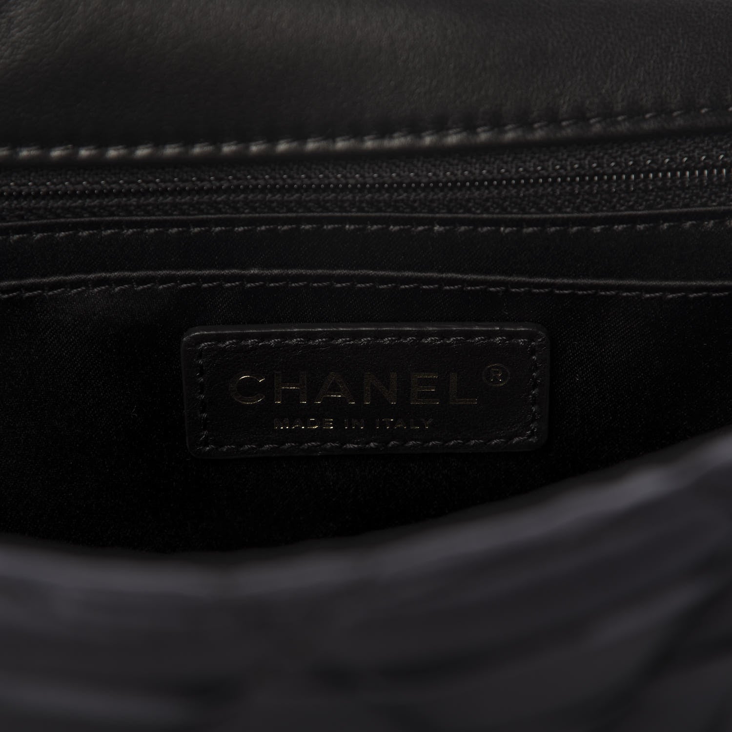 Chanel Satin Quilted Pleated Medium Single Flap Navy 8 of 10