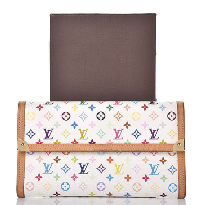 Louis Vuitton Monogram Multicolor Porte Tresor International Wallet White 9 of 9