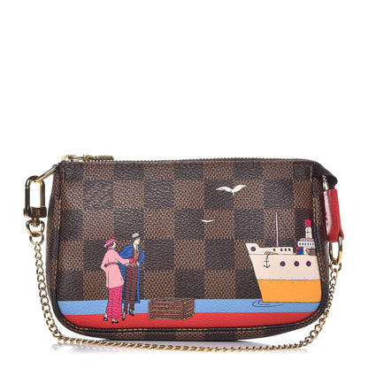 Louis Vuitton Damier Ebene 2016 Christmas Animation Mini Pochette Accessories 1 of 7