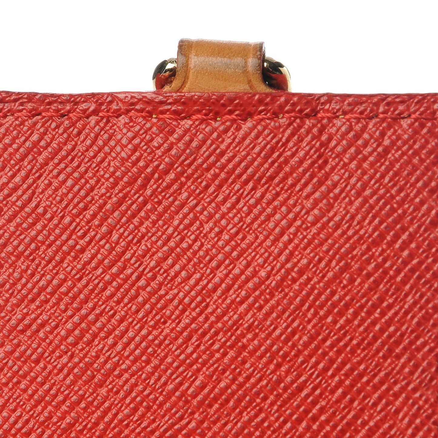 Vachetta Groom Key Ring Bag Charm Red