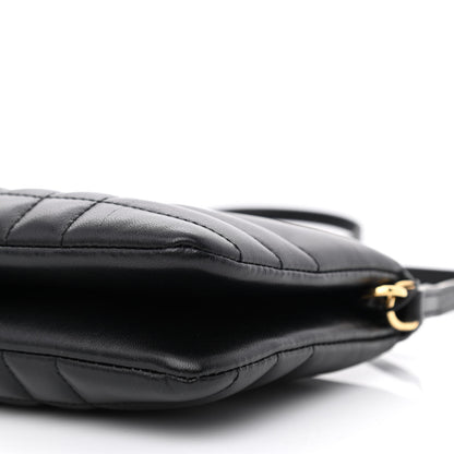 Burberry Lambskin Quilted Lola Double Pouch Crossbody Black 11 of 11