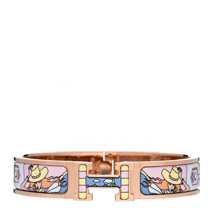Hermes Enamel Printed Narrow Factory Clic Clac H Bracelet PM Hypno 1 of 4
