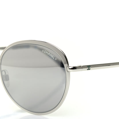 Chanel Metal Spring Round Sunglasses 4206 Silver 7 of 8