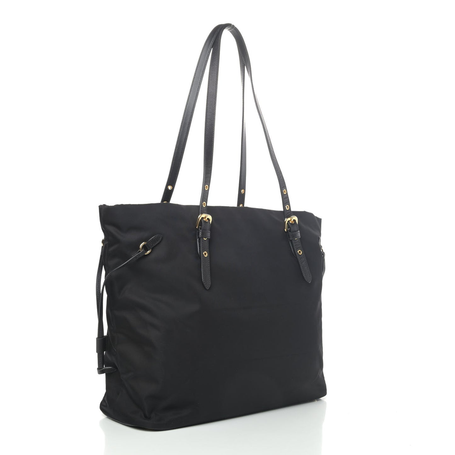 Tessuto Nylon Saffiano Tote Black