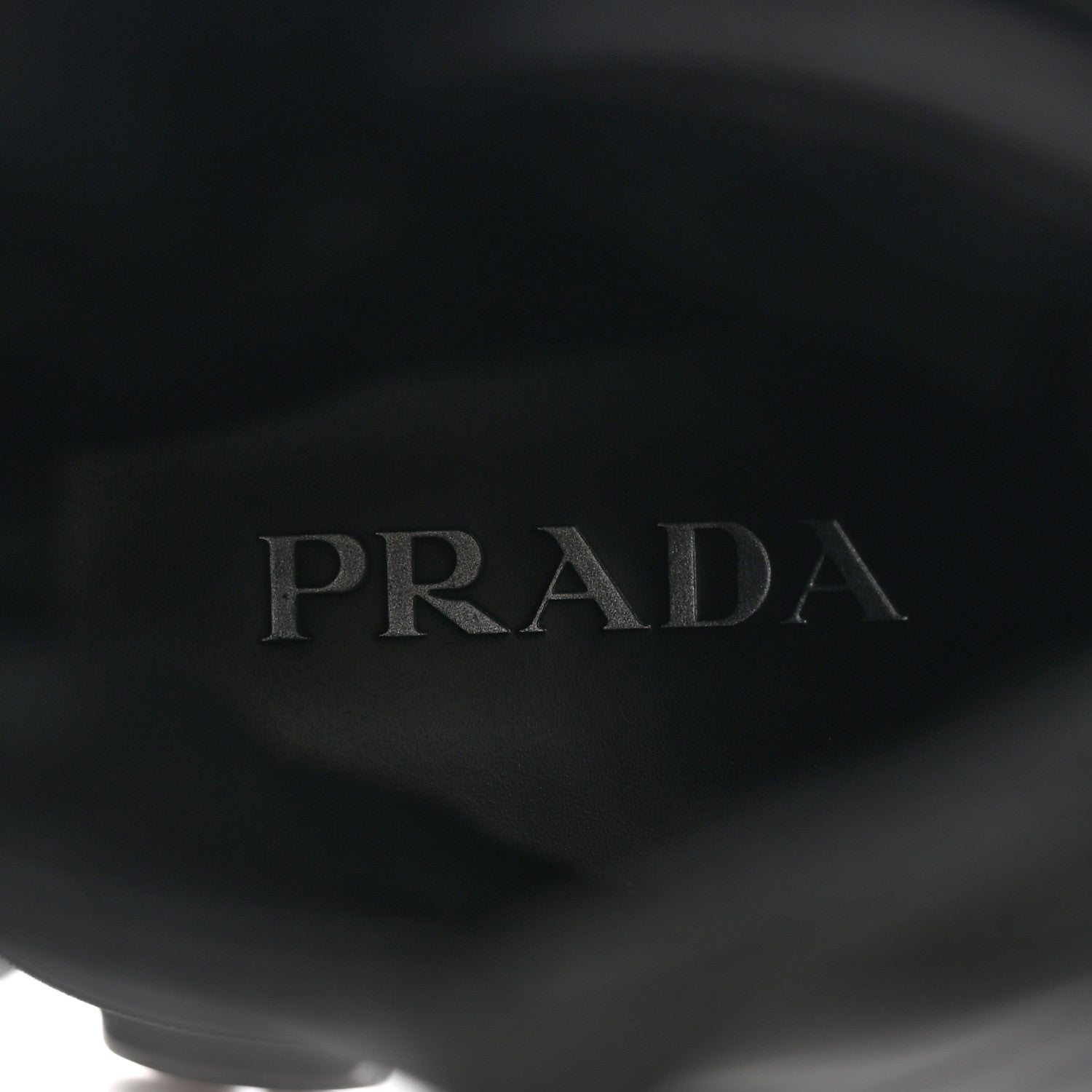 Prada Spazzolato Rois Re-Nylon Metal Triangle Logo Mens Monolith Pouch Pocket 60mm Combat Boots 7 Black 7 of 15
