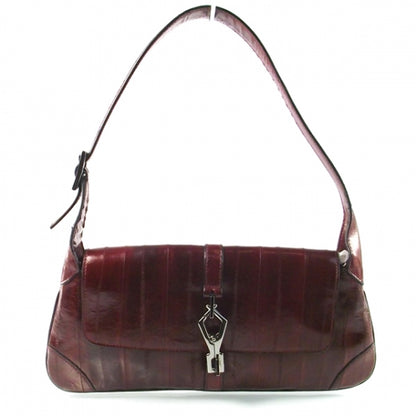 Gucci Eel Exotic Jackie O Flap Bag Red 1 of 9