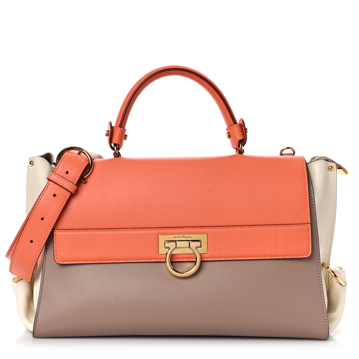 Calfskin Large Sofia Shoulder Bag Multicolor
