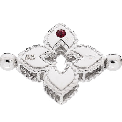 Roberto Coin 18K White Gold Diamond Small Venetian Princess Flower Stretch Bracelet 3 of 4