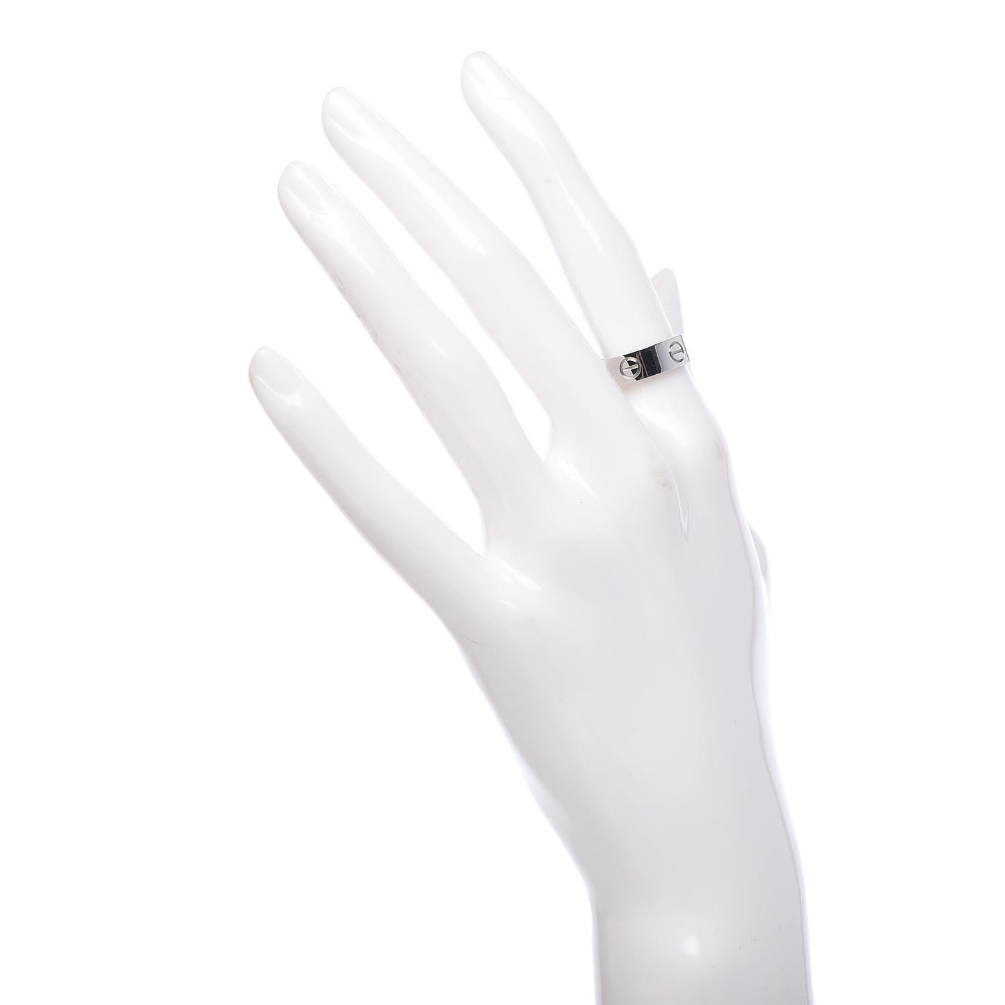 18K White Gold 5.5mm LOVE Ring 51 5.75