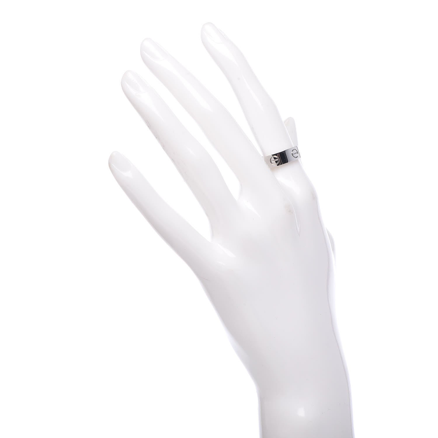 Cartier 18K White Gold 5.5mm LOVE Ring 51 5.75 2 of 4