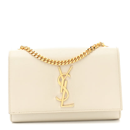 Saint Laurent Grain De Poudre Small Monogram Kate Satchel Crema Soft 1 of 11