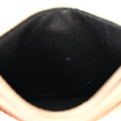 Saint Laurent Grain De Poudre Matelasse Chevron Monogram Credit Card Case Nude Powder 9 of 10