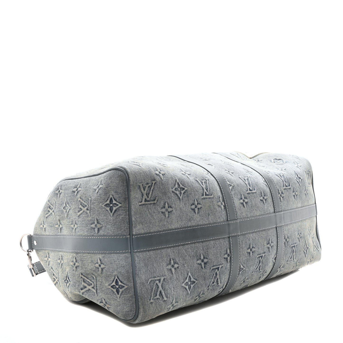 Monogram Washed Denim Keepall Bandouliere 50 Blue
