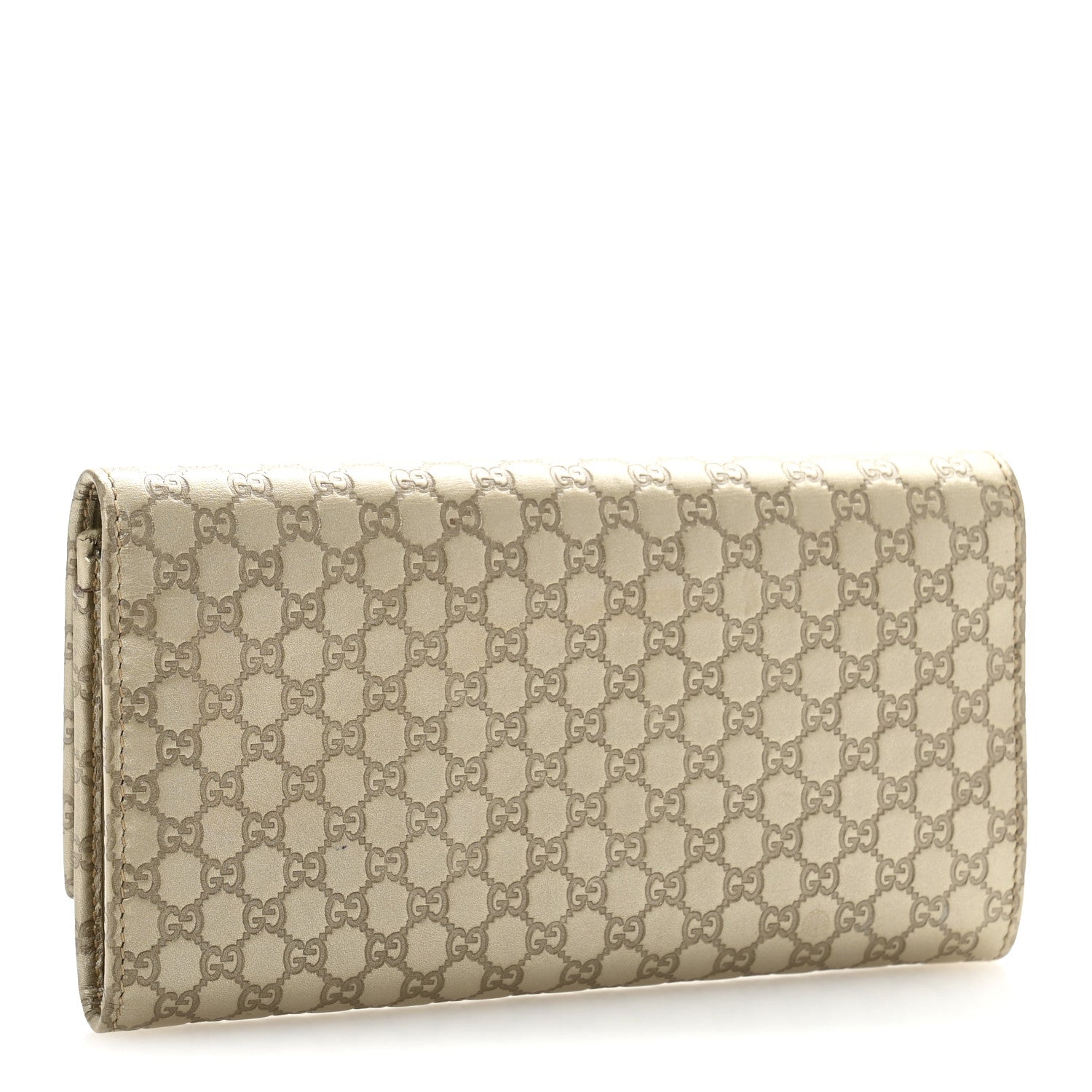 Gucci Metallic Microguccissima Bow Continental Wallet Golden Beige 3 of 11