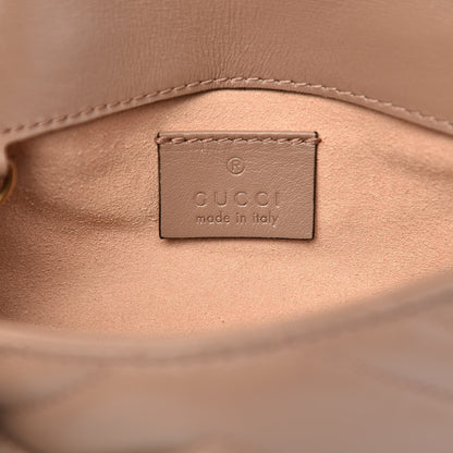 Gucci Calfskin Matelasse Super Mini GG Marmont Shoulder Bag Porcelain Rose 6 of 11