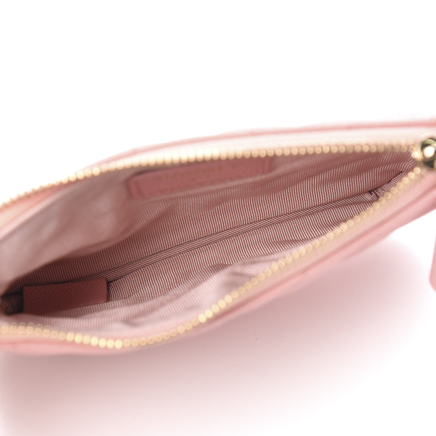 Chanel Flat Caviar Chevron Quilted Small Cosmetic Case Pink 4 of 7