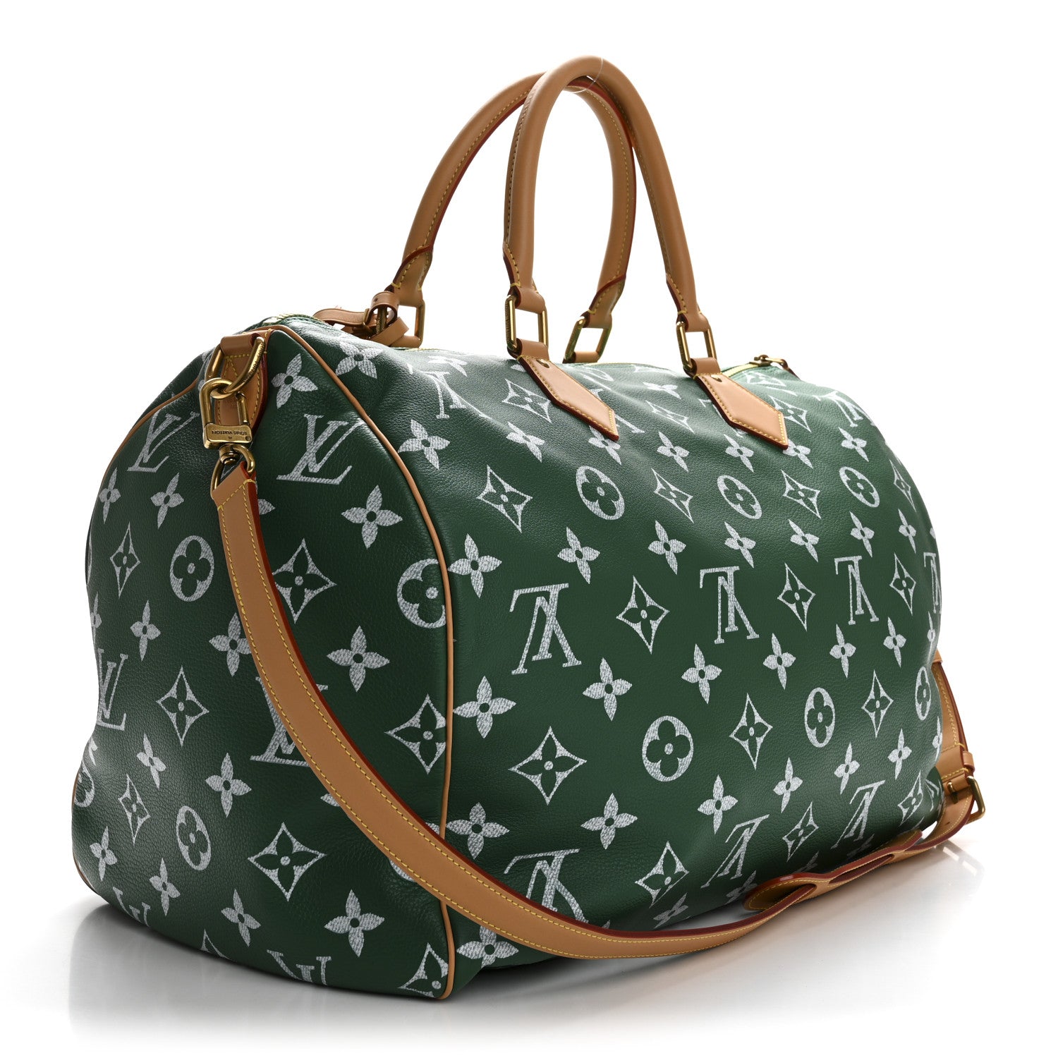 Louis Vuitton Calfskin Monogram Speedy P9 Bandouliere 50 Green 3 of 10