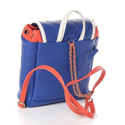 Chanel Caviar Quilted Filigree Backpack Blue 3 of 10