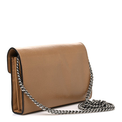 Gucci Dollar Calfskin Crystal Mini Dionysus Chain Wallet Natural Tan Black Diamond 3 of 10