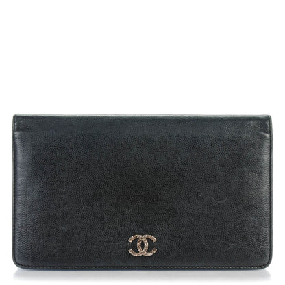 Chanel Caviar Sevruga Yen Wallet Black 1 of 9