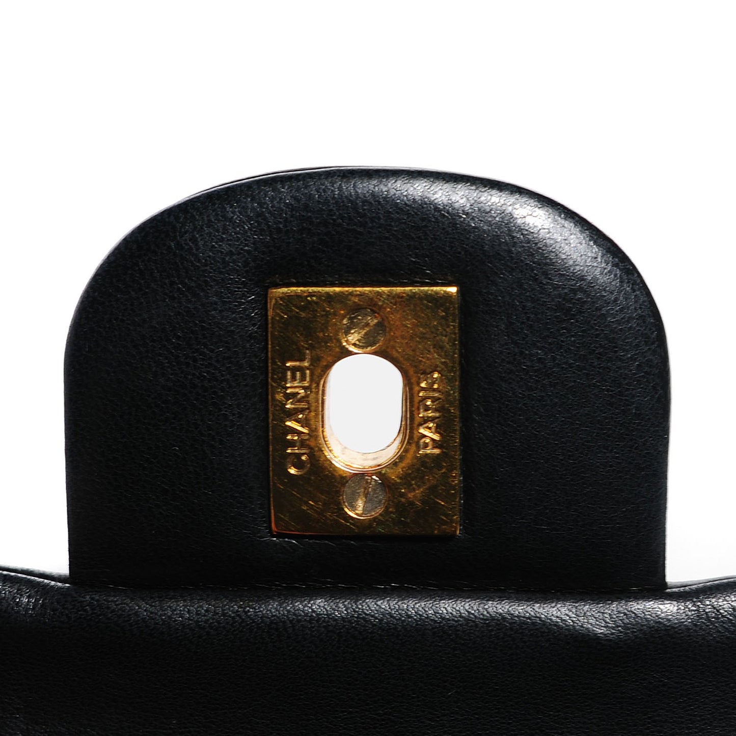 Lambskin Quilted Small Double Flap Black
