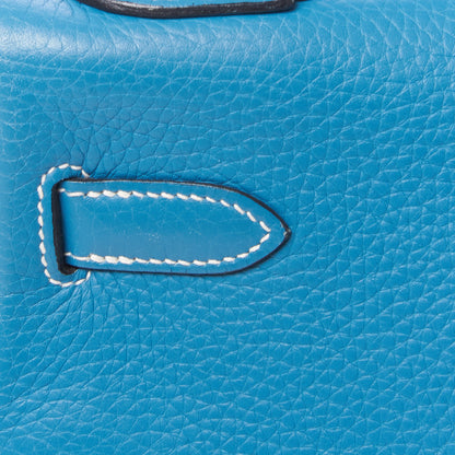 Hermes Togo Kelly Retourne 32 Blue Jean 11 of 32