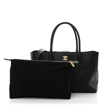 Chanel Calfskin Cerf Executive Shopper Tote Black 3 of 12
