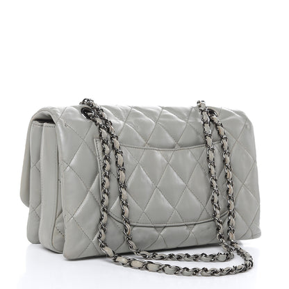 Chanel Lambskin Quilted Large 3 Flap Bag Grey 4 of 20