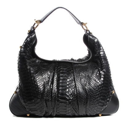 Gucci Python Large Jockey Hobo Black 1 of 7