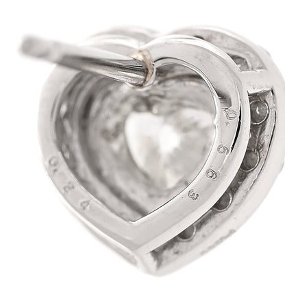 Parker & West by FASHIONPHILE Platinum Diamond 1.62ctw Heart Cut Halo Earrings 4 of 4