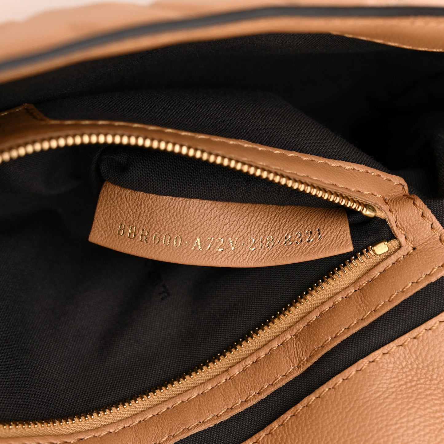 Nappa FF 1974 Embossed Baguette Miele Scuro