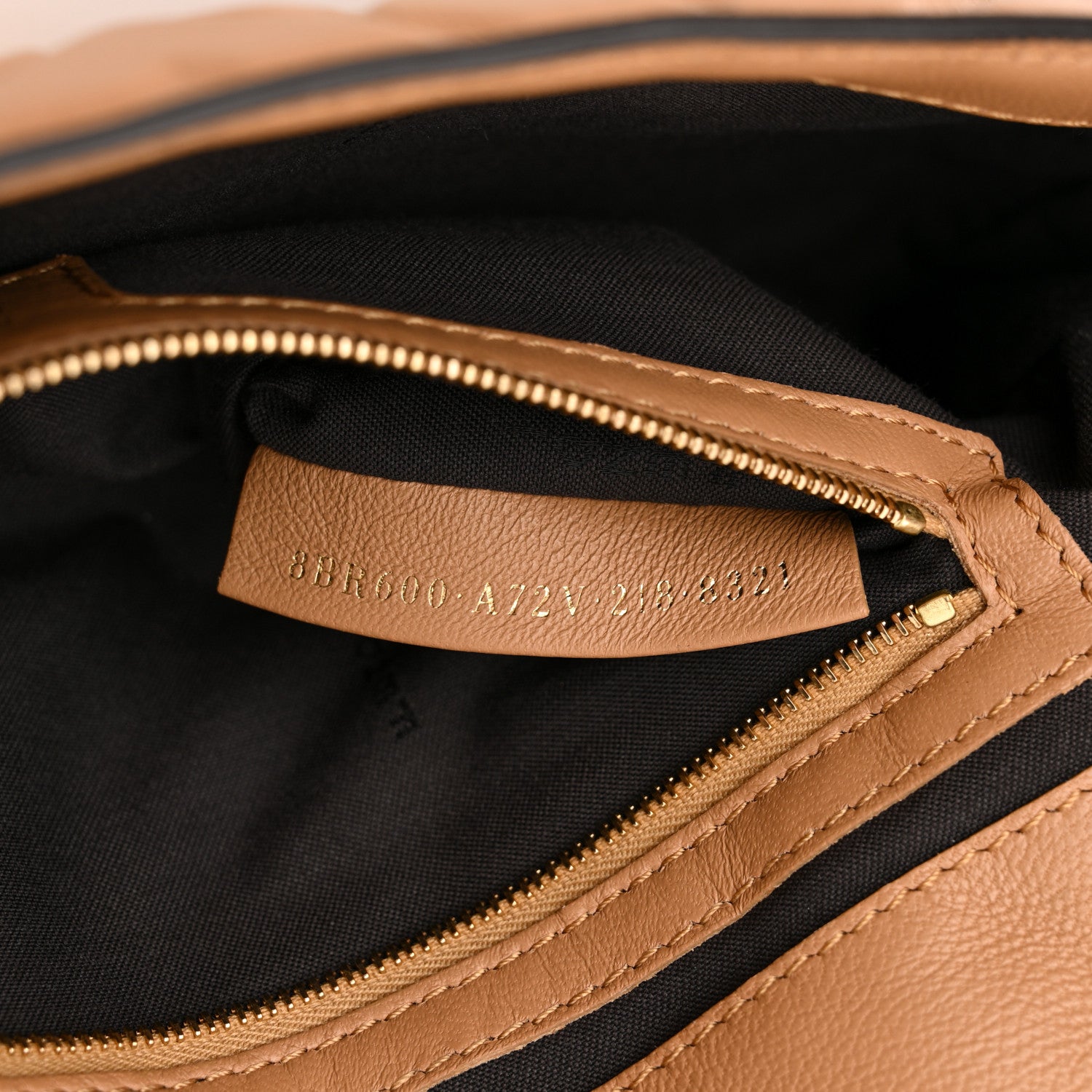 Fendi Nappa FF 1974 Embossed Baguette Miele Scuro 6 of 13