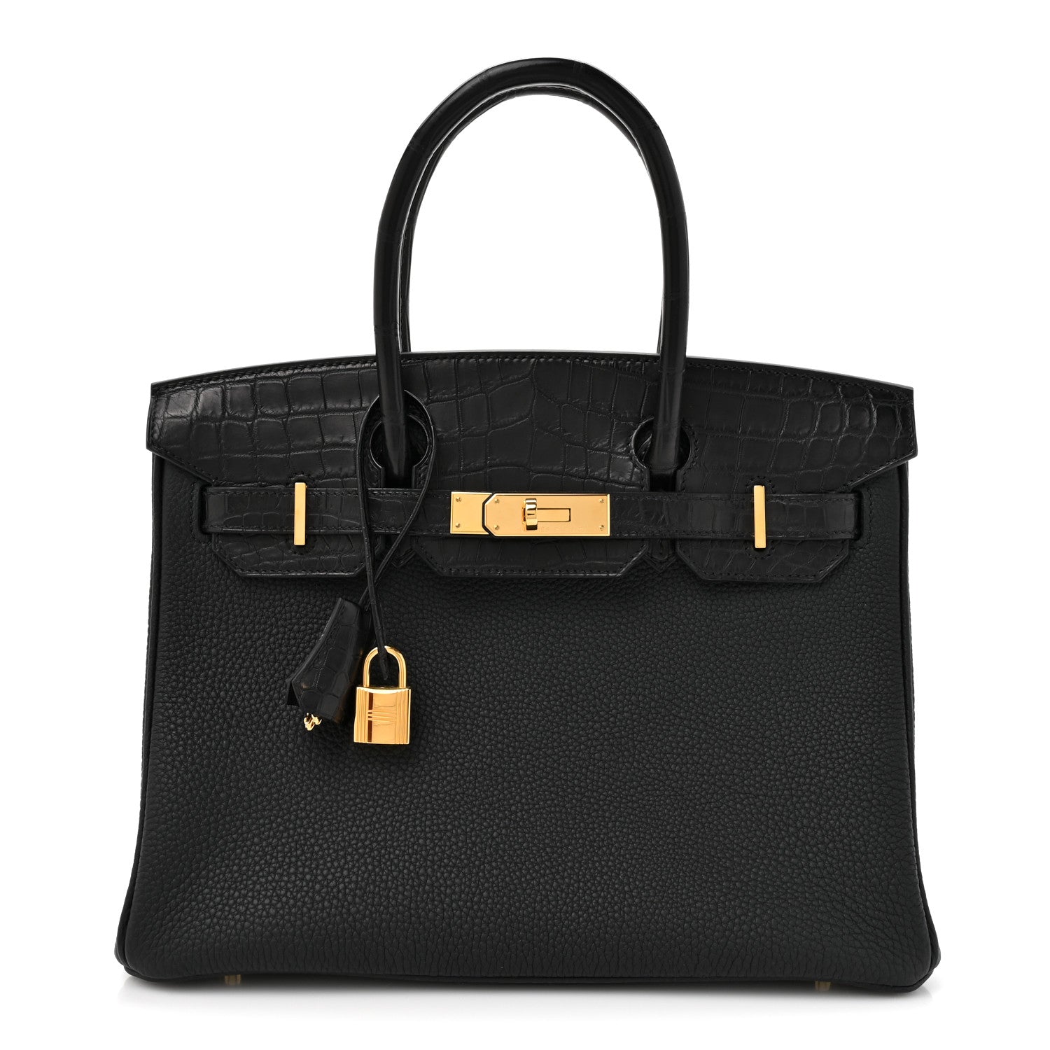 Hermes Togo Matte Niloticus Crocodile Birkin Touch 30 Black 1 of 11