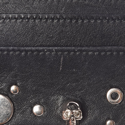 Alexander McQueen Calfskin Studded Skull Card Holder Black 8 of 10