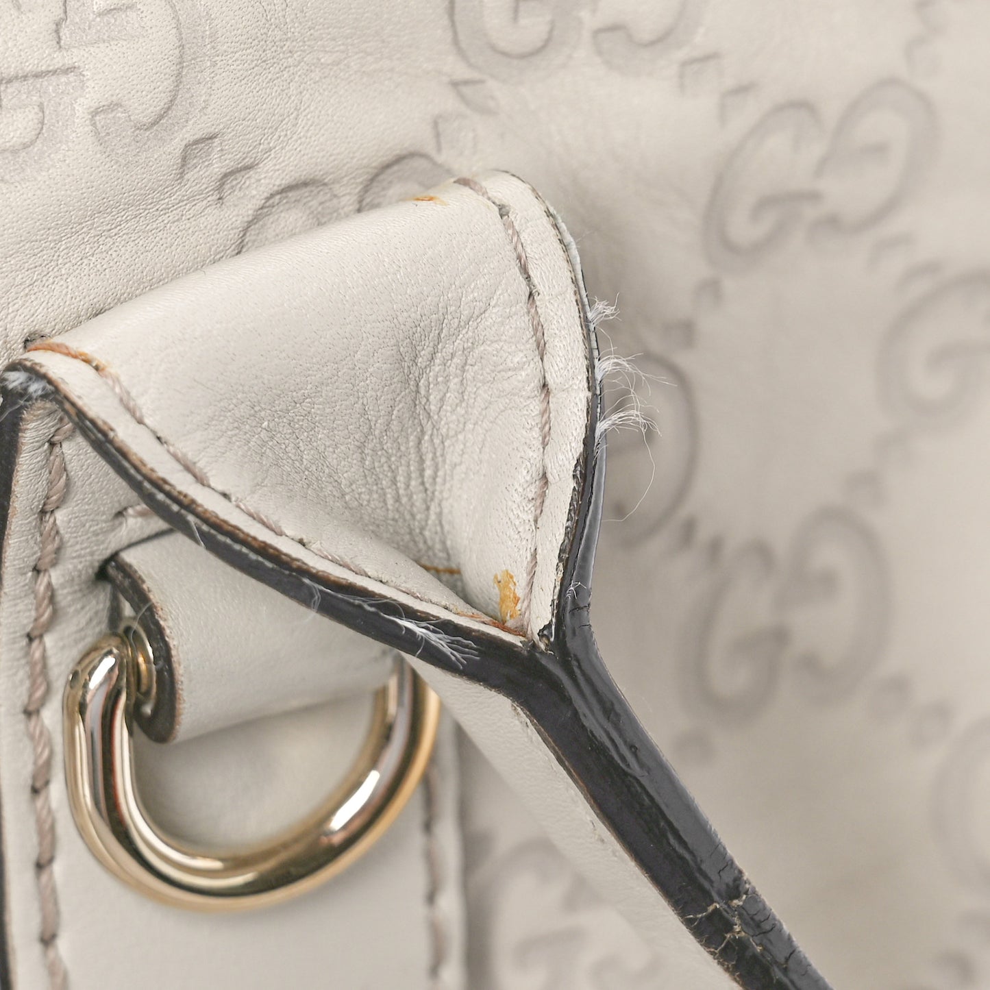 Guccissima Heart Bit Charm Top Handle Tote Off Off White