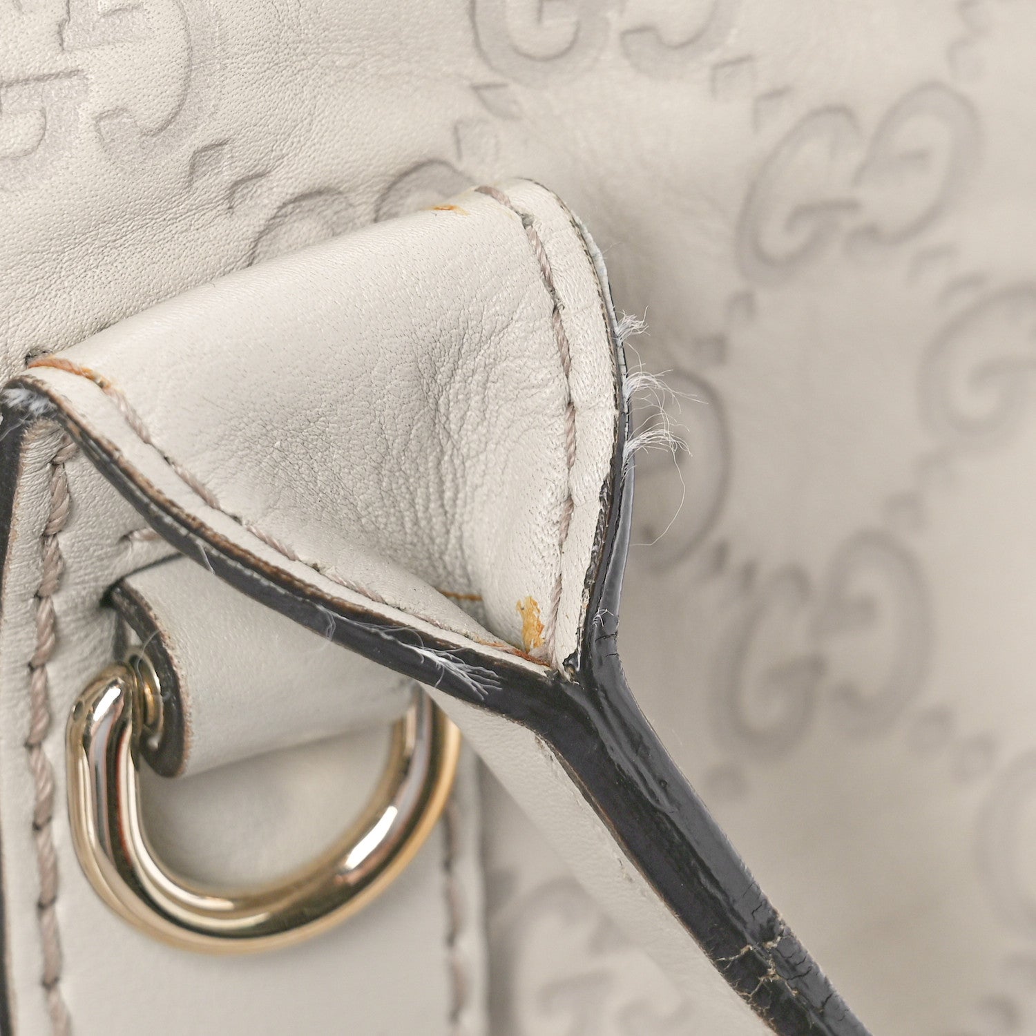 Gucci Guccissima Heart Bit Charm Top Handle Tote Off Off White 12 of 15