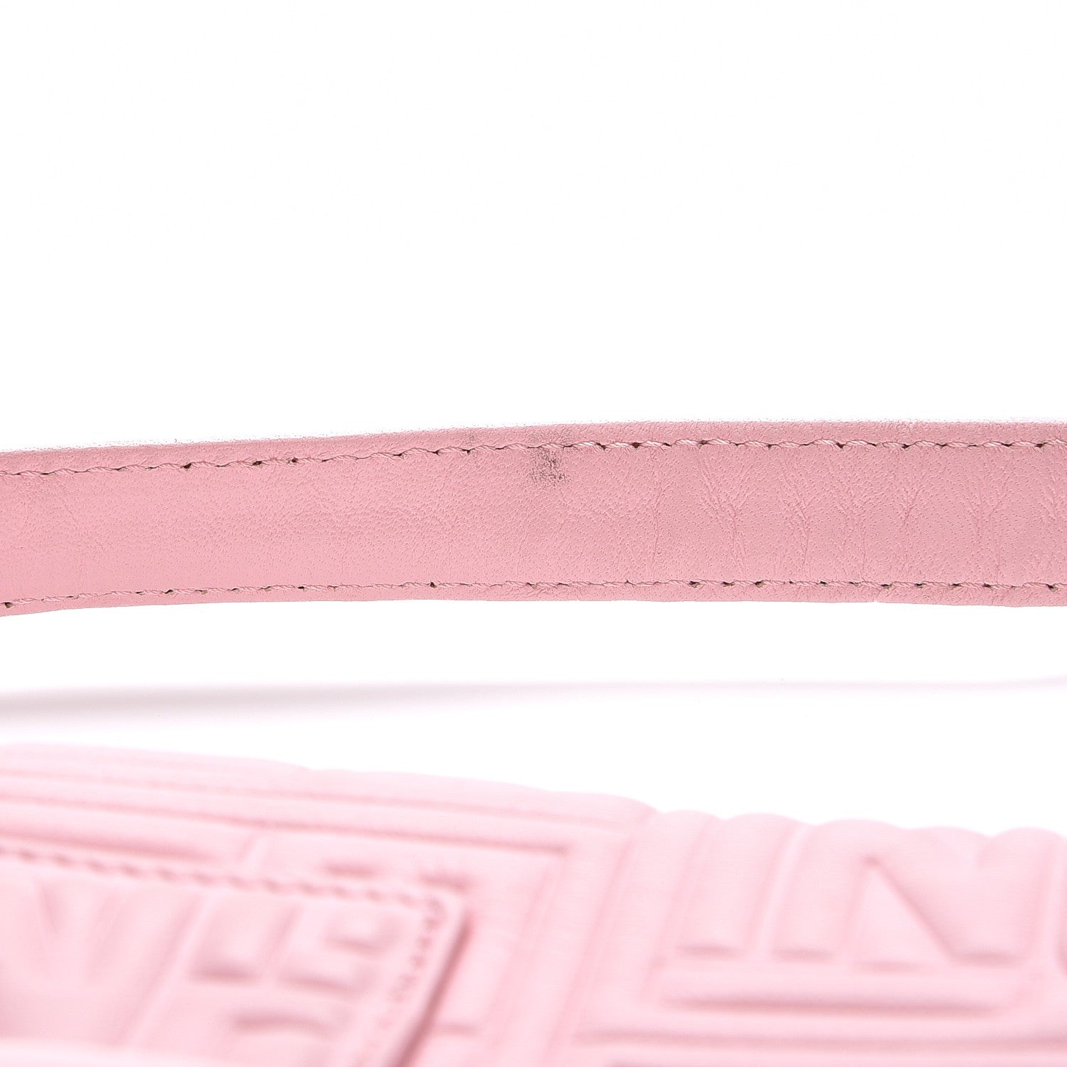 Fendi Nappa Logo Embossed Baguette Pink 8 of 10
