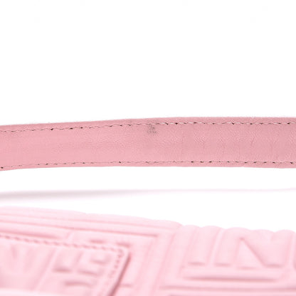 Fendi Nappa Logo Embossed Baguette Pink 8 of 10
