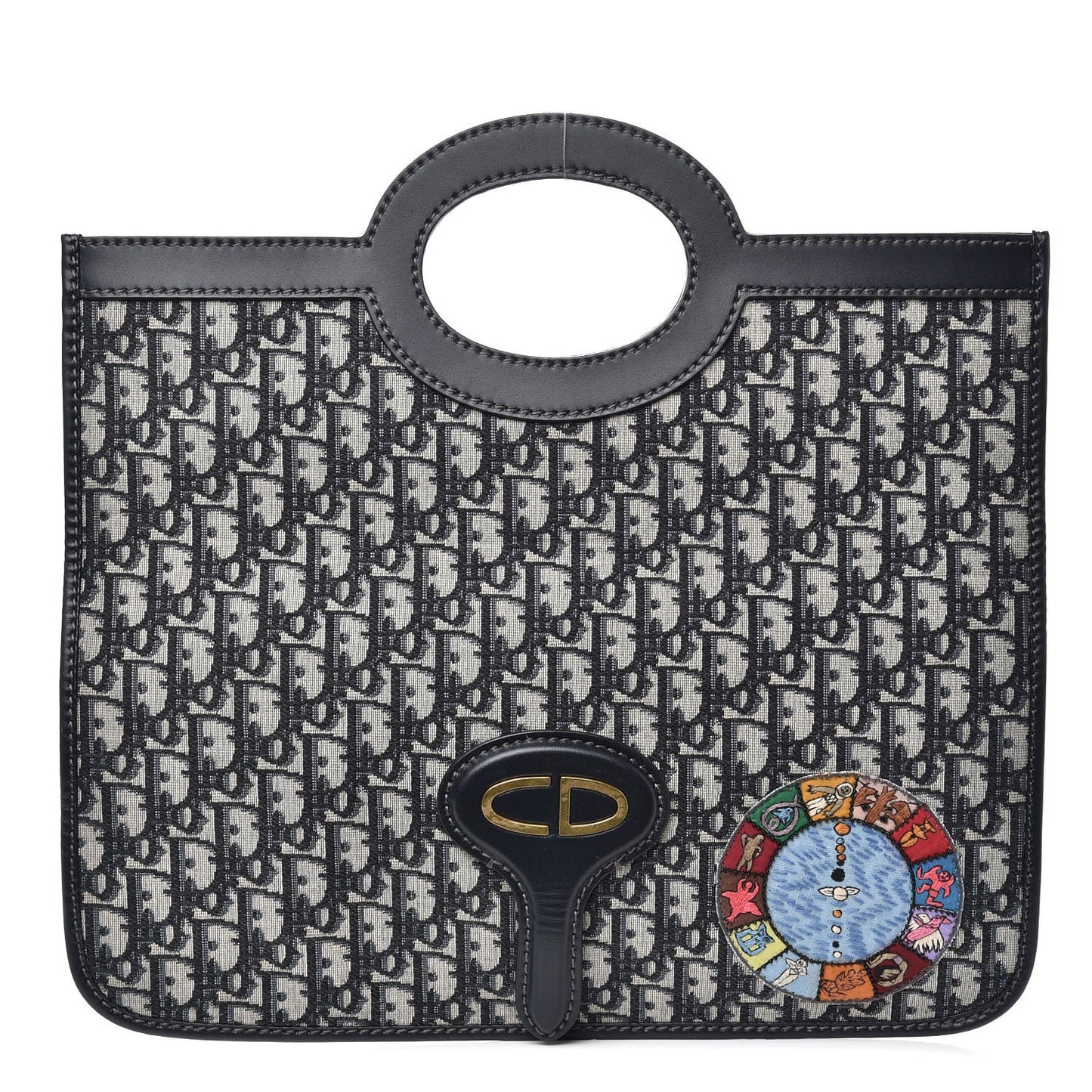 Oblique Tarot Fold Over Clutch Blue
