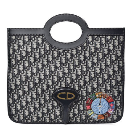 Christian Dior Oblique Tarot Fold Over Clutch Blue 4 of 11