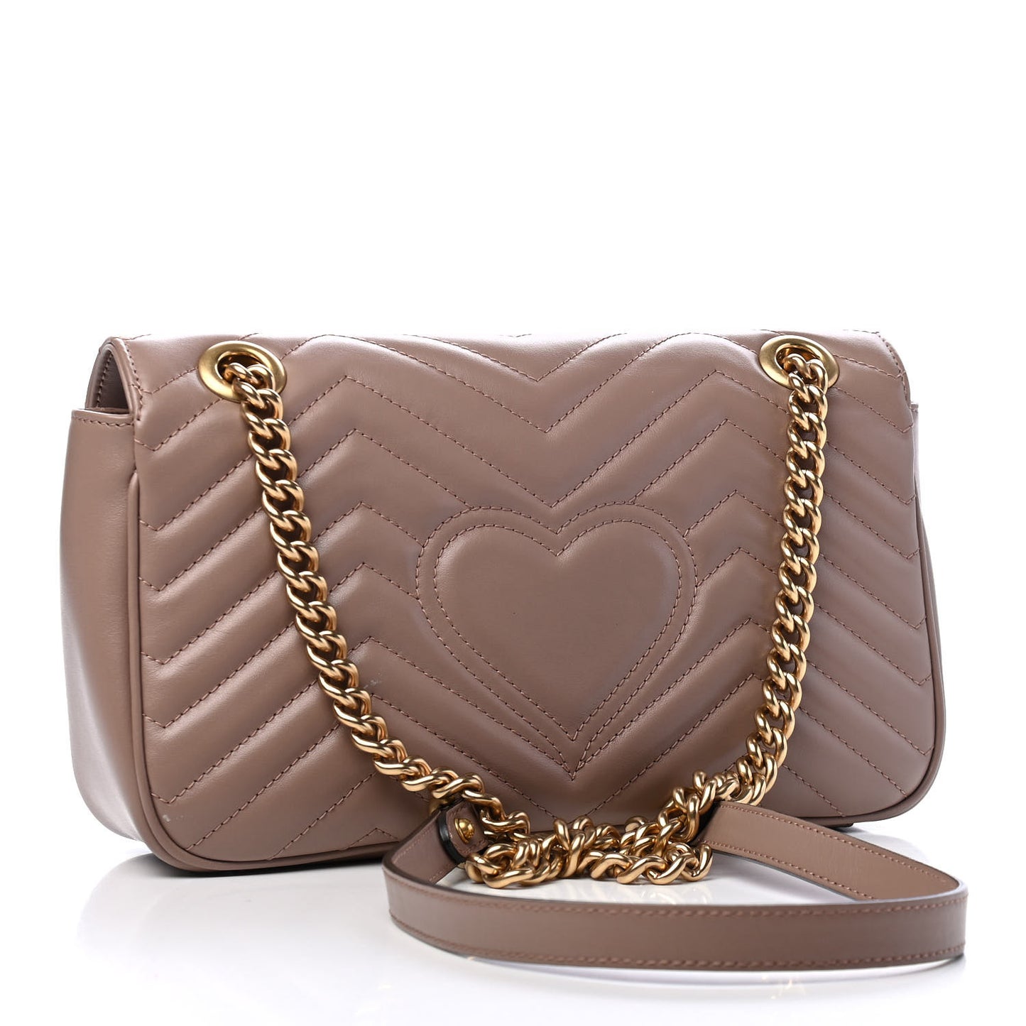 Calfskin Matelasse Small GG Marmont Shoulder Bag Porcelain Rose