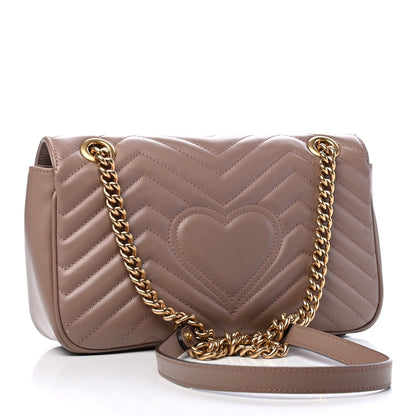 Gucci Calfskin Matelasse Small GG Marmont Shoulder Bag Porcelain Rose 2 of 9