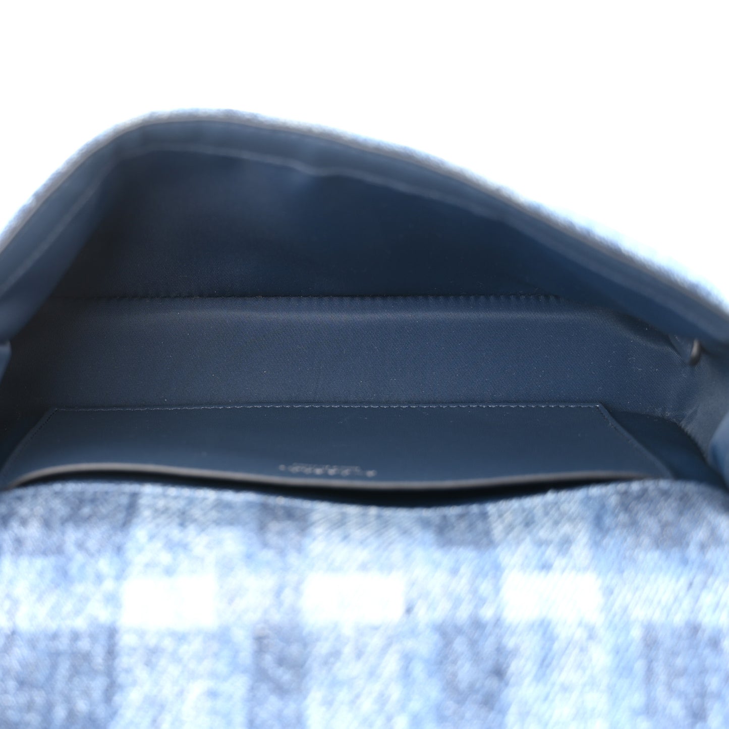 Denim Quilted Check Small Lola Bag Blue