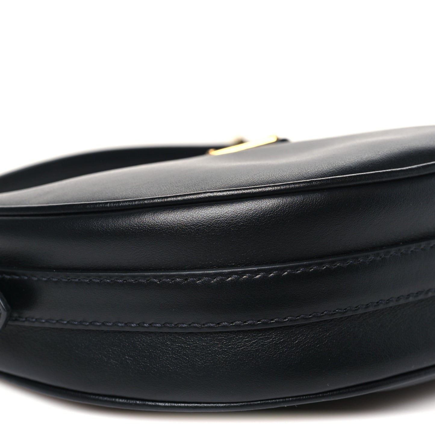 Soft Calfskin Arque Shoulder Bag Black