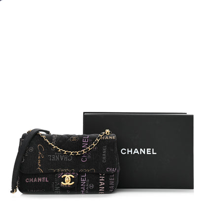 Chanel Denim Quilted Denim Mood Large Flap Black Multicolor 11 of 11
