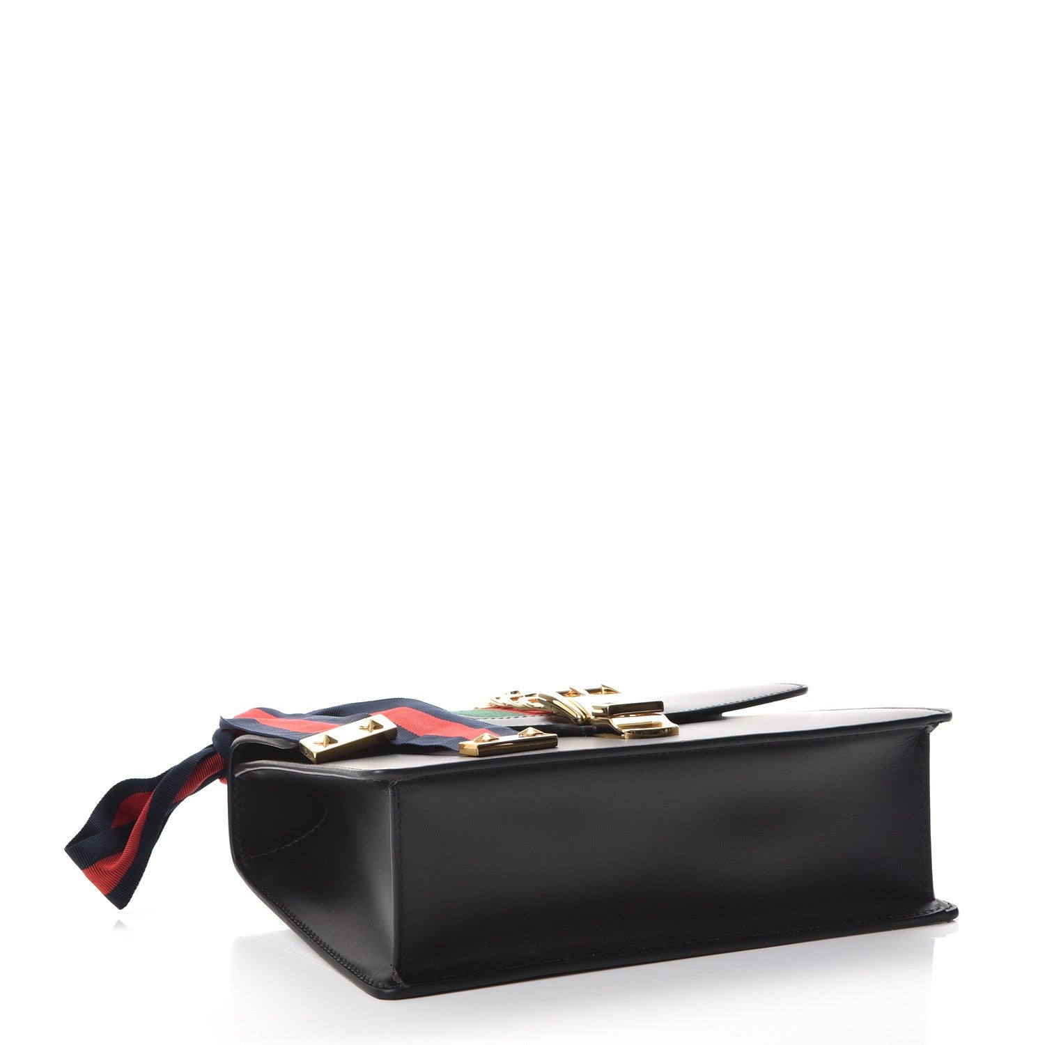 Gucci Calfskin Small Sylvie Shoulder Bag Black 5 of 9