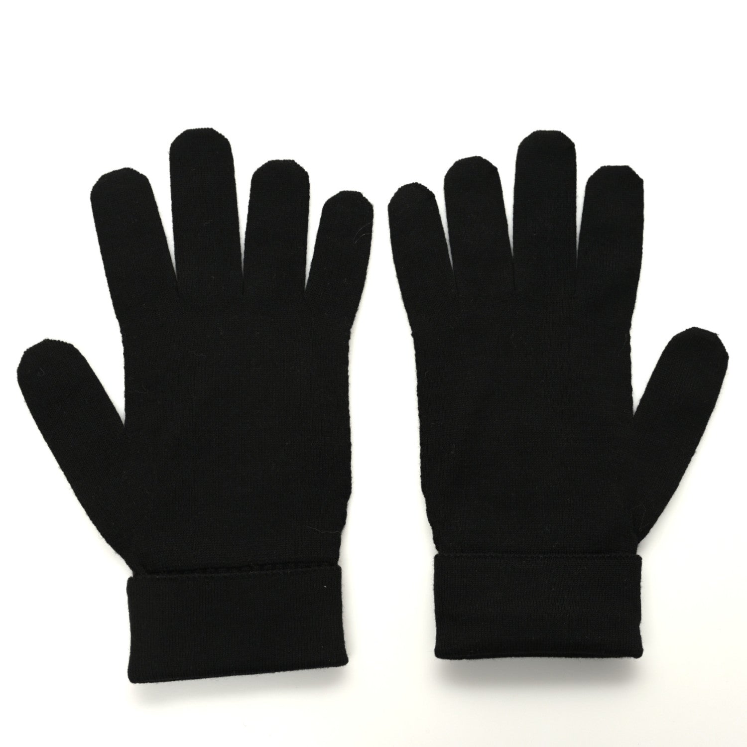 Louis Vuitton Wool Petit Damier Gloves Black 2 of 3