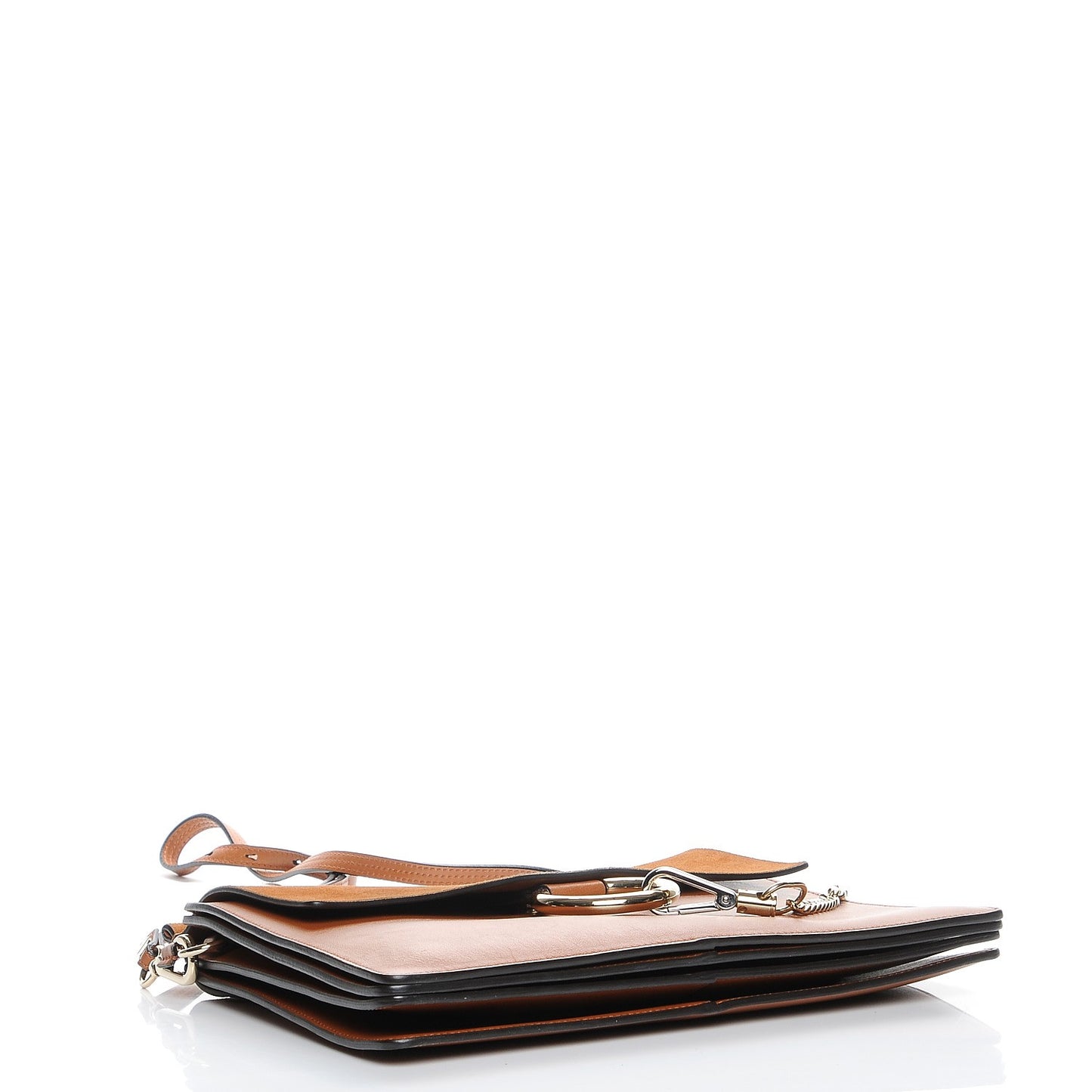Suede Calfskin Medium Faye Shoulder Bag Caramel