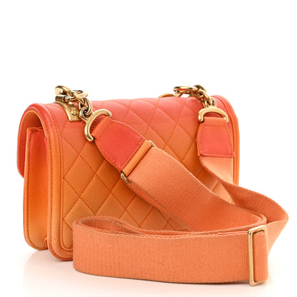 Chanel Caviar Quilted Small Sunset On The Sea Flap Orange 3 of 11
