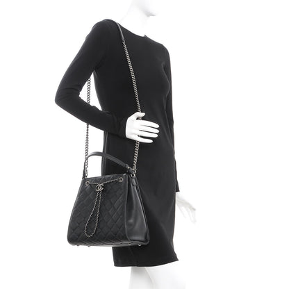 Chanel Caviar Quilted Medium CC Bucket Bag Black 2 of 8